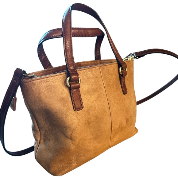 Fossil vintage Tan Leather bag 954 - Picture 4 of 7